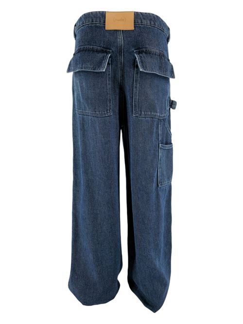 women's jeans cargo denim medium ( Nude ) | 1103W24056BLUE